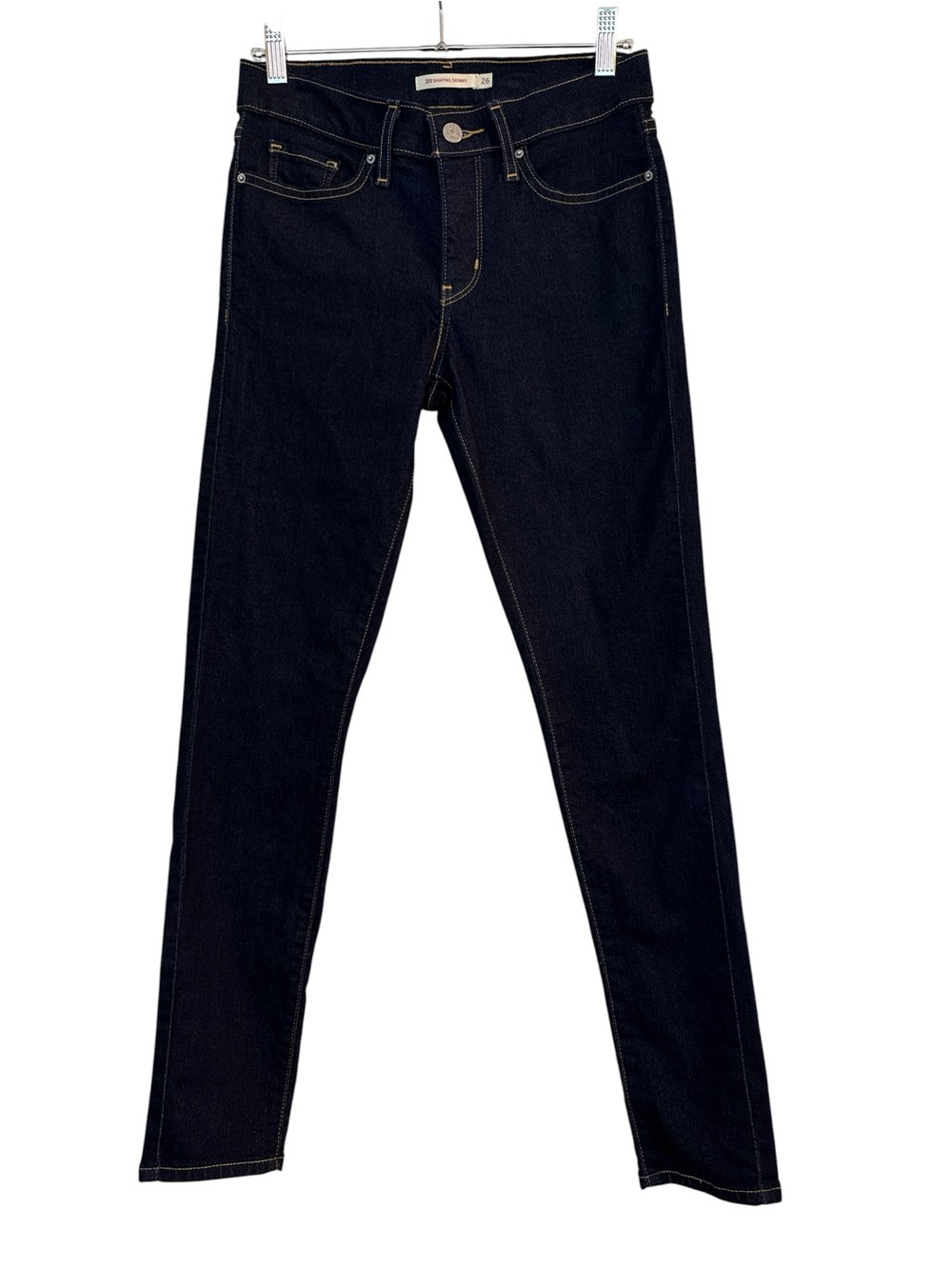 Levi's 311 Shaping Skinny Jeans in Dark Indigo with Contrast Stitching - Picture 3 of 7